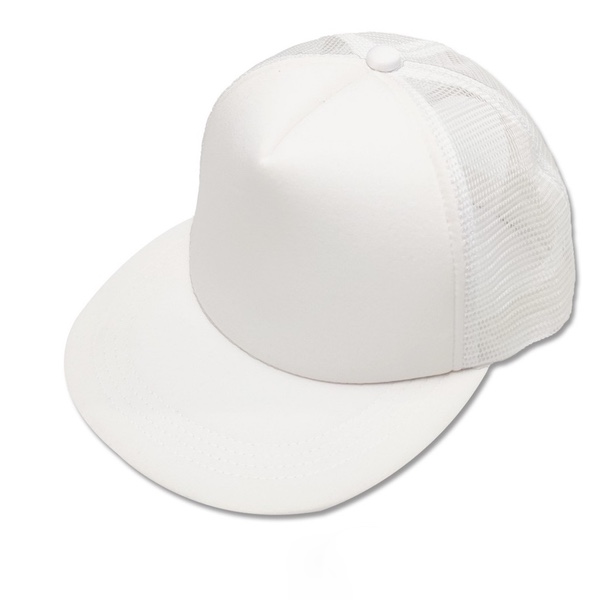 Hip Hop Trucker Mesh Cap - White