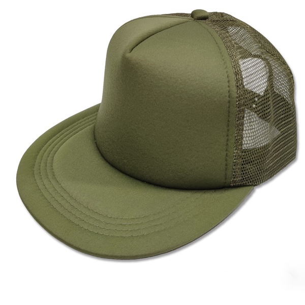 Hip Hop Trucker Mesh Cap - Olive Green