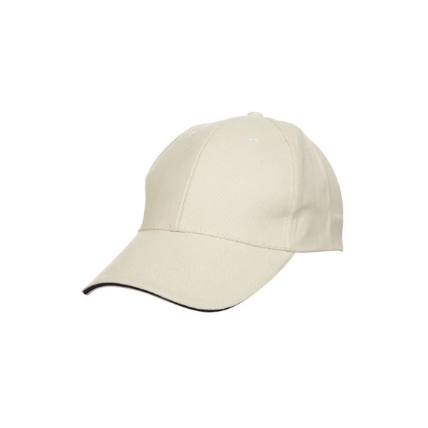 Sandwich Baseball Cap - Beige/Navy Blue