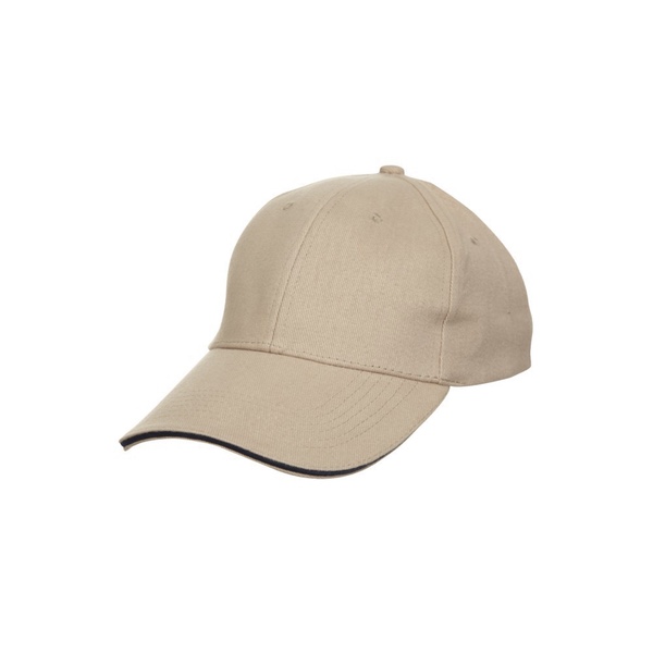 Sandwich Baseball Cap - Khaki/Navy Blue