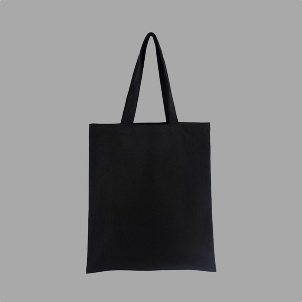 Plain Canvas Bag - Black (40*35cm)