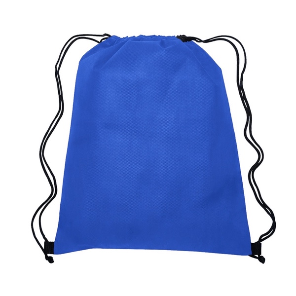 Value Polyester Drawstring Bag - Royal Blue