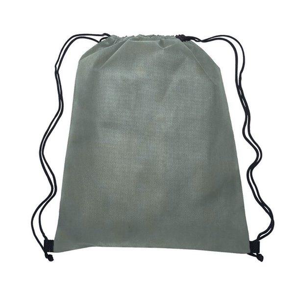 Value Polyester Drawstring Bag - Grey