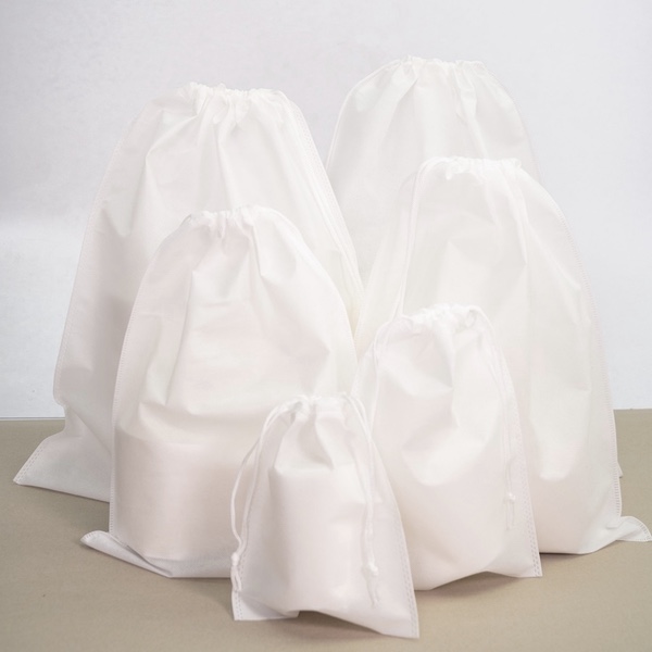 Drawstring Non Woven Bag - White (40cm x 50cm)