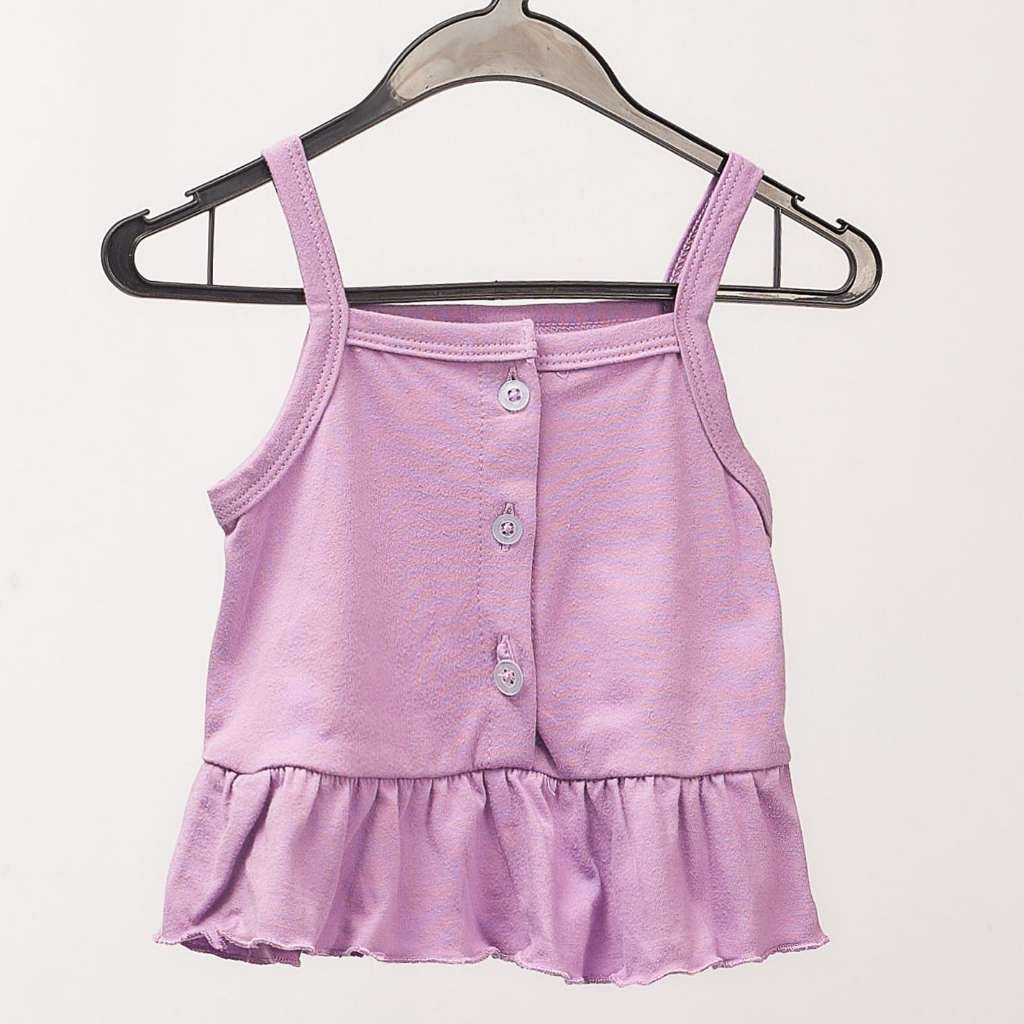 Girl Button Top Lavender - L (12-18 month)