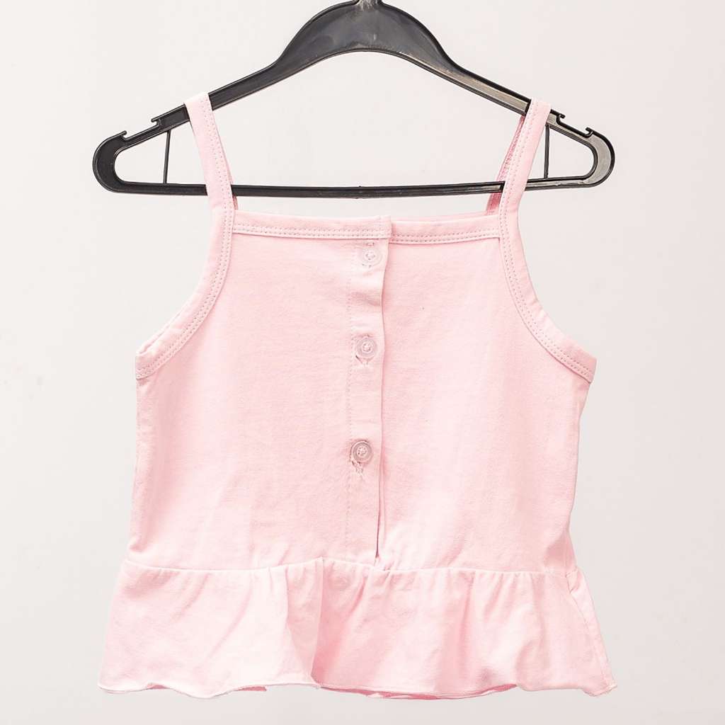 Girl Button Top Pink - L (12-18 month)