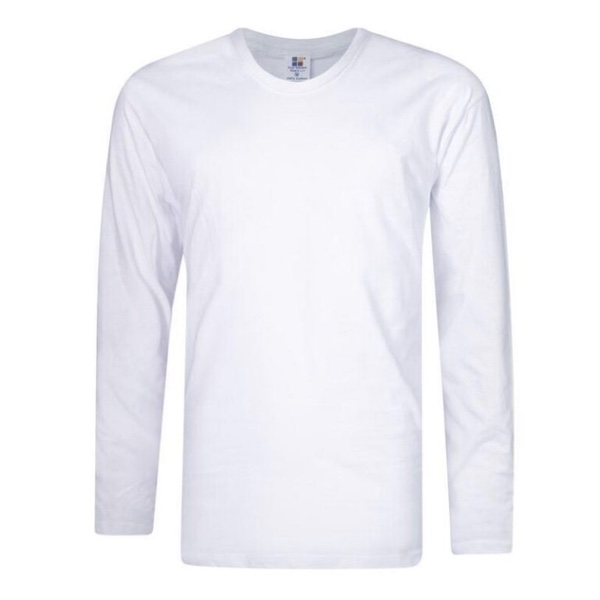 Foursquare 160gsm Round Neck Long Sleeve - White (M)