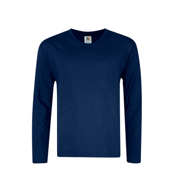 Foursquare 160gsm Round Neck Long Sleeve - Navy Blue (L)