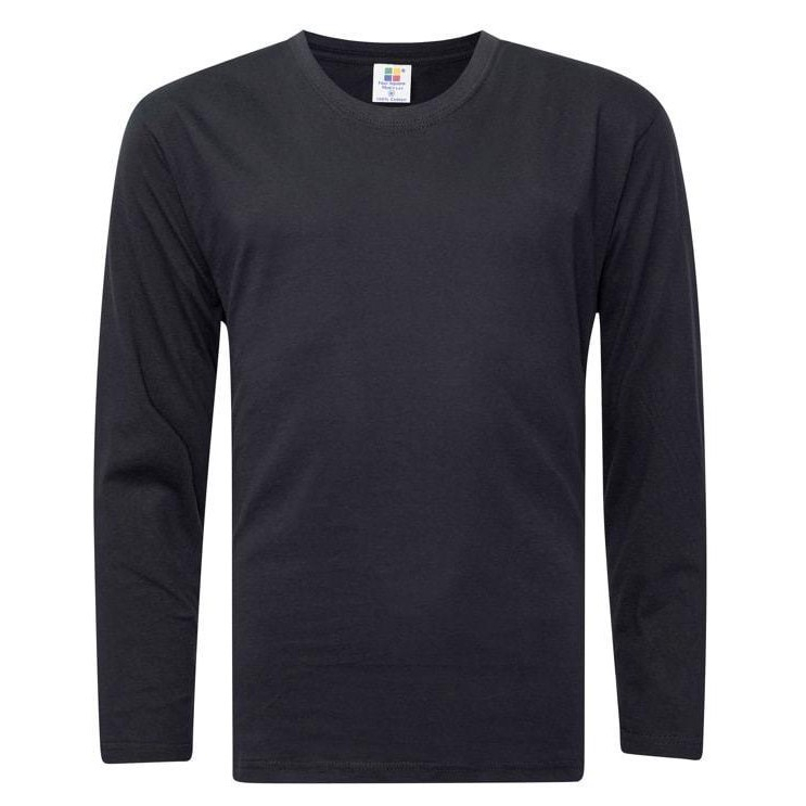 Foursquare 160gsm Round Neck Long Sleeve - Black (M)