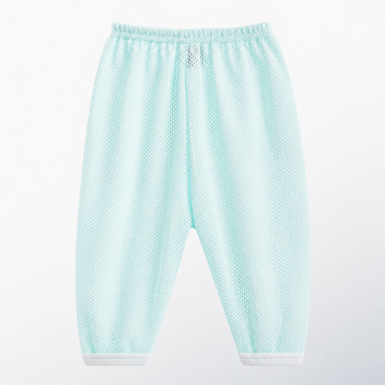 Baby Long Pants Eyelet Baby Blue - L