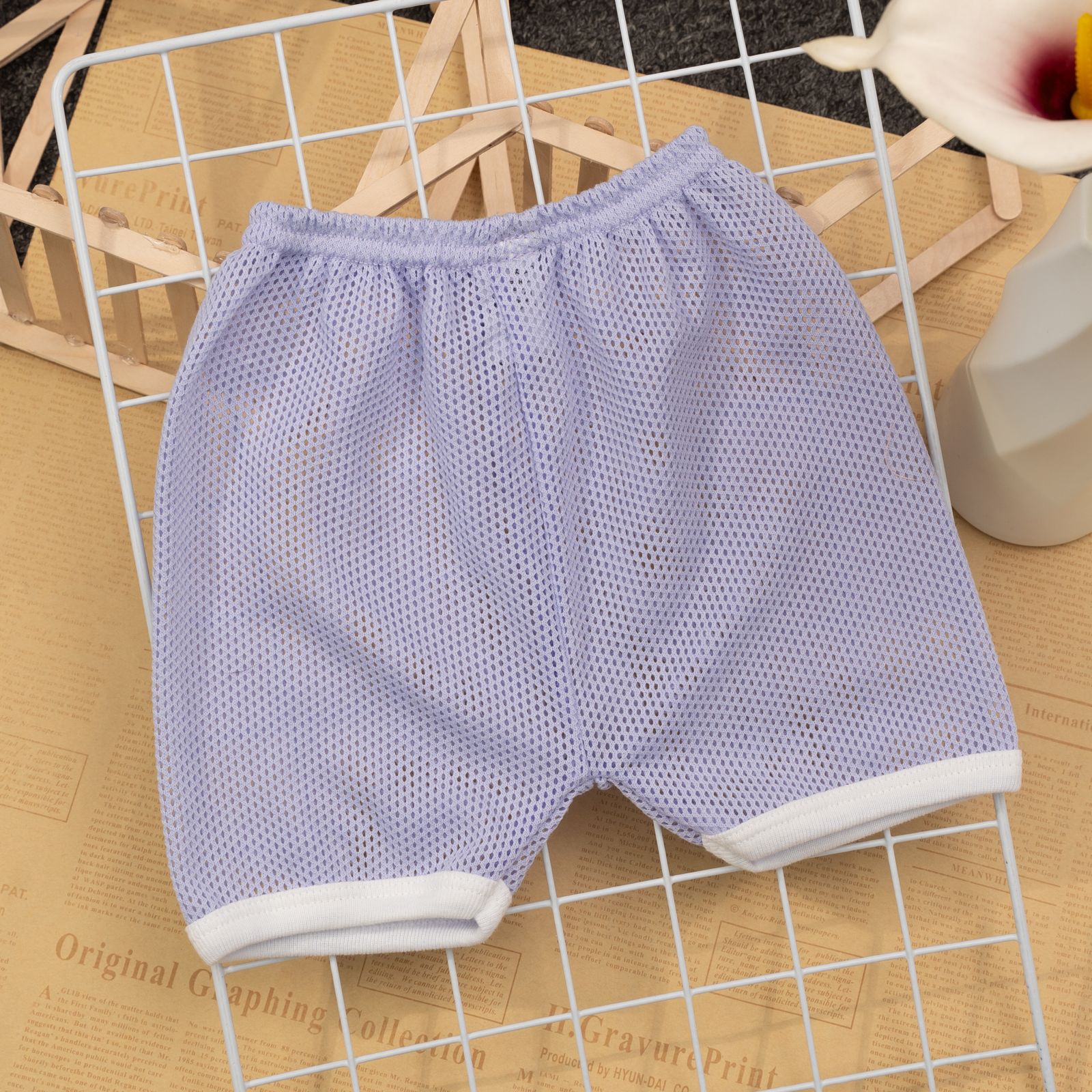 Baby Eyelet Short Pants Lavender - L