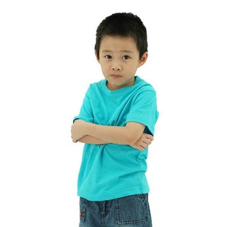 Foursquare Kids Round Neck Cotton Turqoise - (Age 5-6)