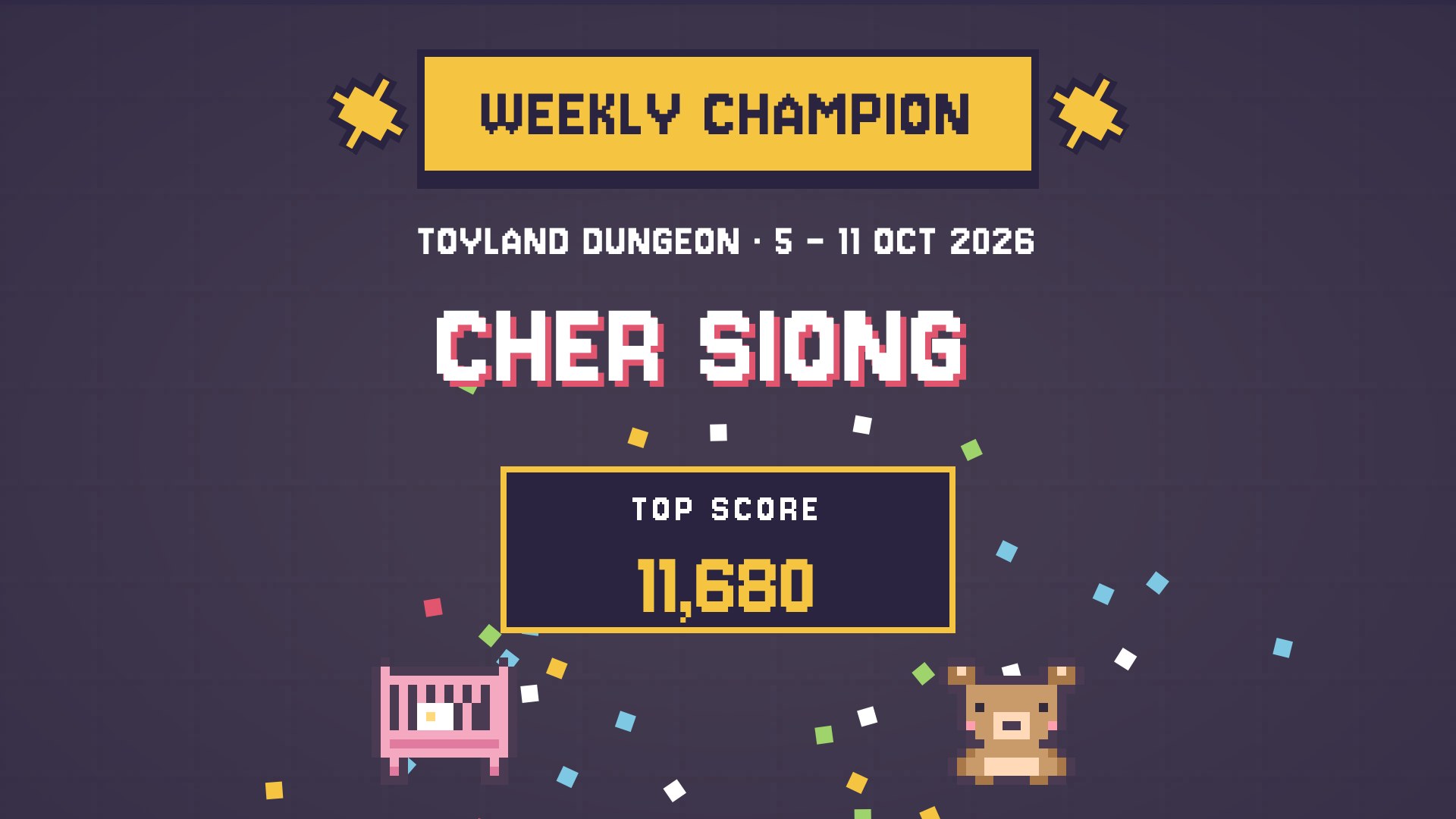 Meet Cher Siong, our Toyland Dungeon Champion
