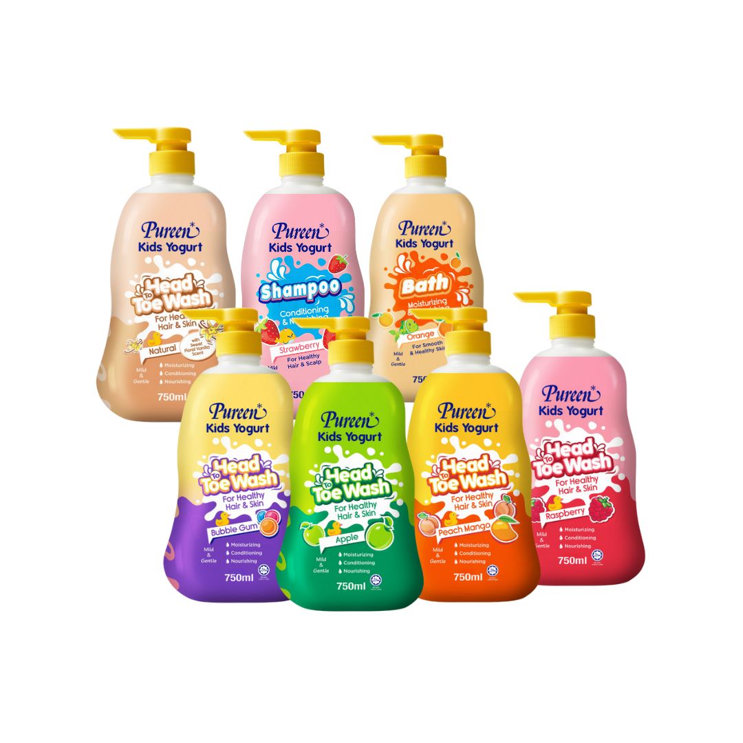 Pureen Kids Yogurt Head to Toe Wash 750ml