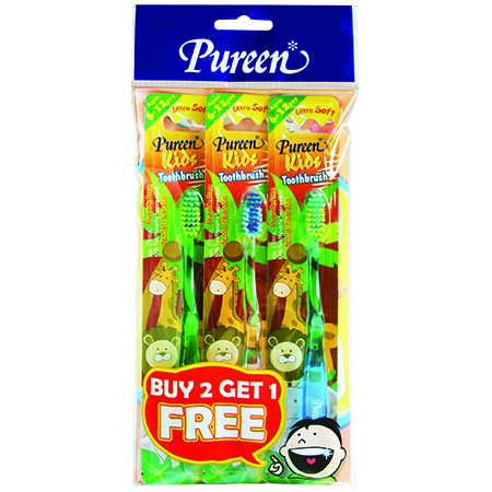 Pureen Kids Toothbrush (6 to 12 Years Old) Buy 2 Free 1 | Pureen Malaysia