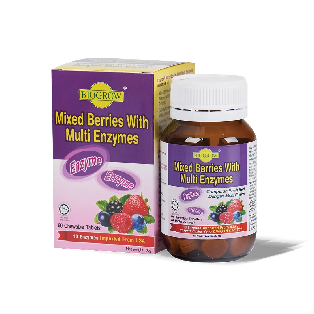 Campuran Buah Beri Dengan Multi Enzim (60 biji)