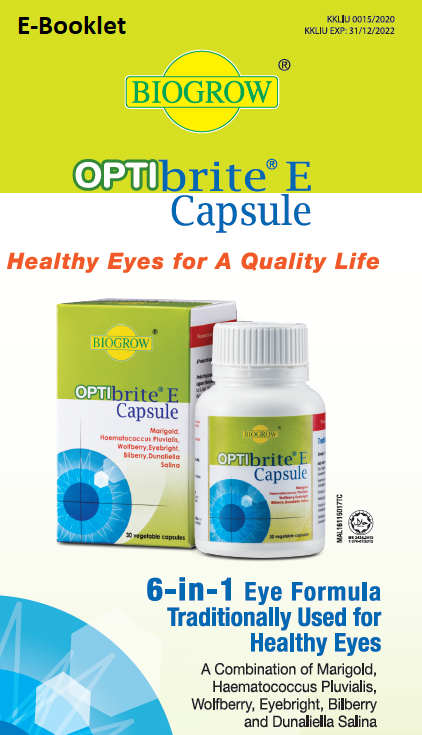 OPTIbrite E Capsule: 6-in-1 High Strength Formula For Eye Health (E-Booklet)