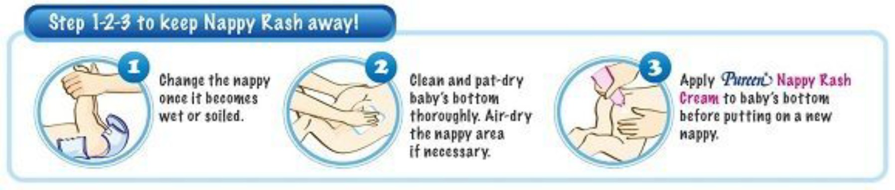 Pureen Nappy Rash Cream-Step-1-2-3