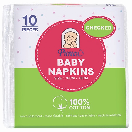 Baby Napkins Checked