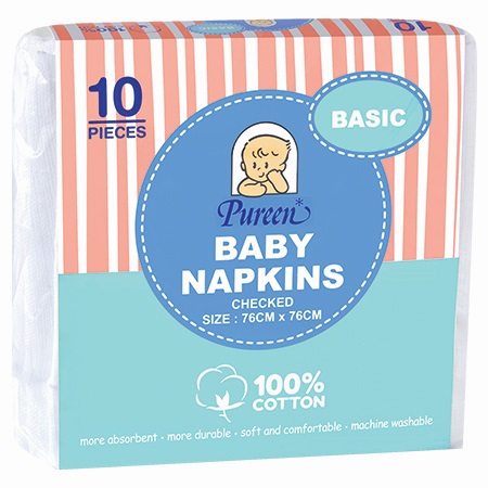 Baby Napkins Checked (Basic)
