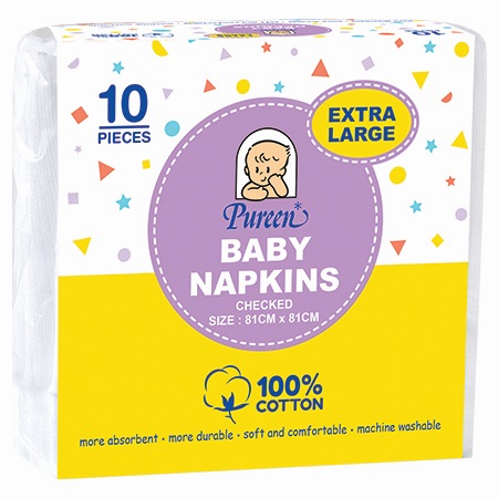 Baby Napkins XL (Checked)