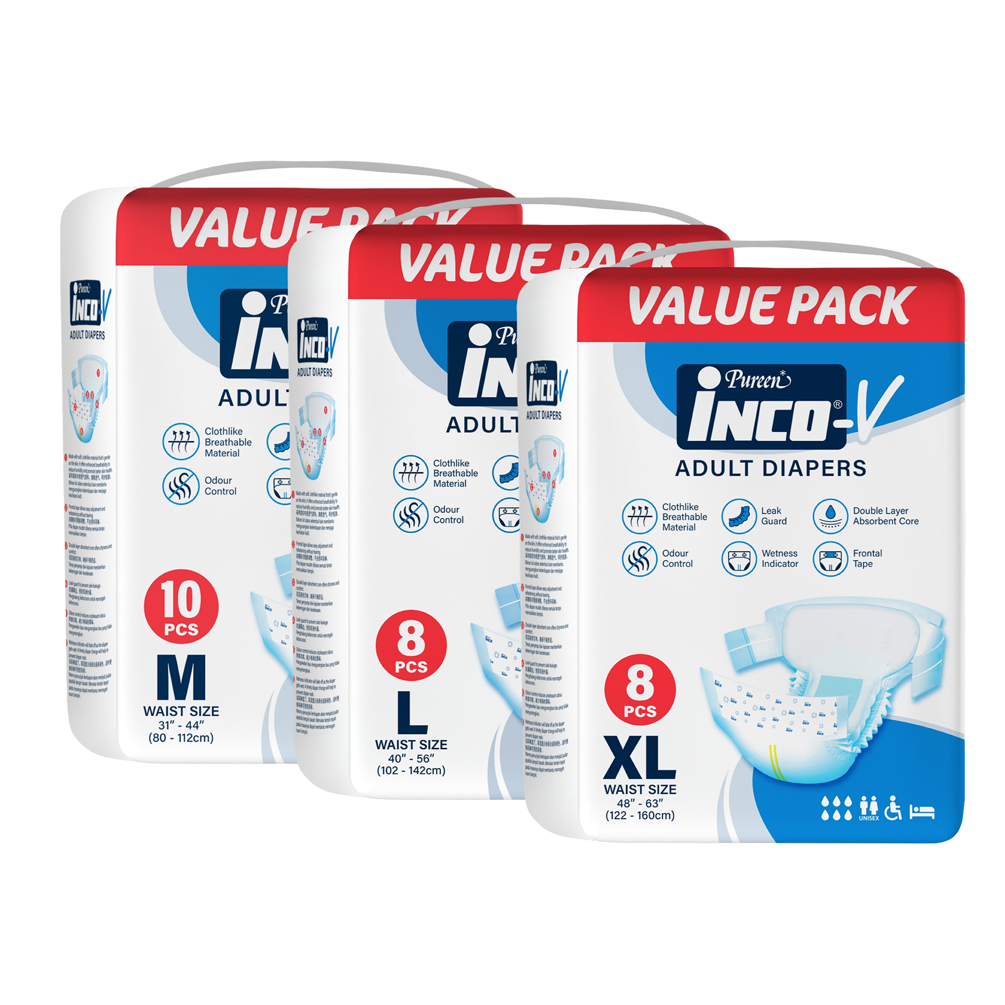 . Pureen Inco-V Adult Diapers