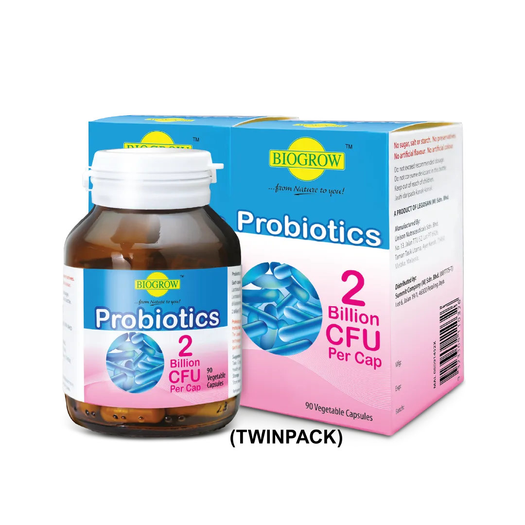 Biogrow Probiotics 2B twinpack, 90 + 90 vegetable capsules