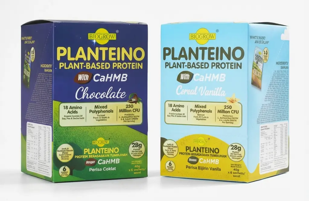 Biogrow Planteino Plant-Based Protein – Chocolate & Cereal Vanilla