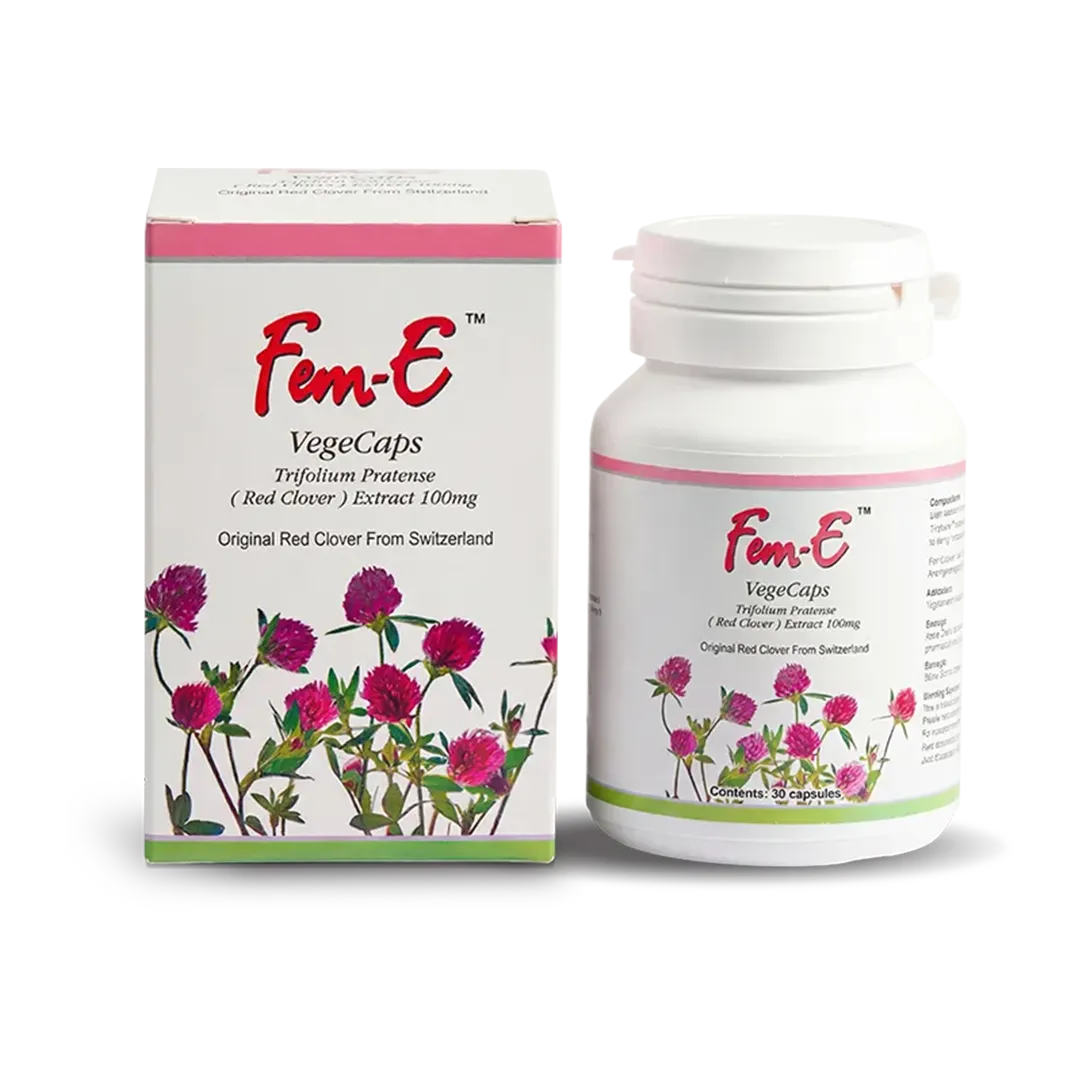 Fem-E™ VegeCaps 30's – Ekstrak Red Clover untuk Melegakan Simptom Menopaus