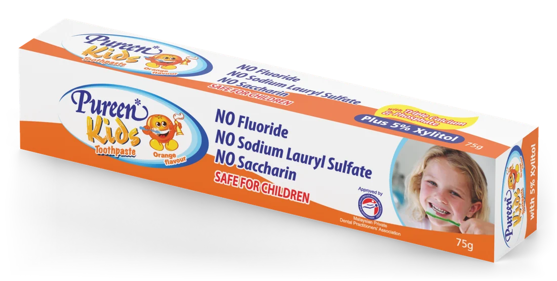 Pureen Kids Toothpaste Orange 75 g box