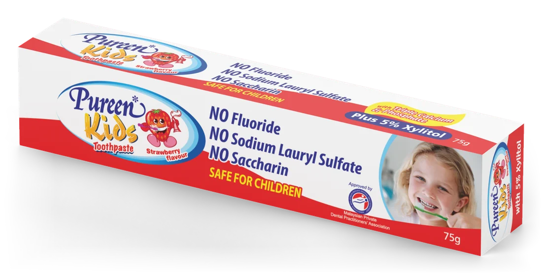 Pureen Kids Toothpaste Strawberry 75 g box