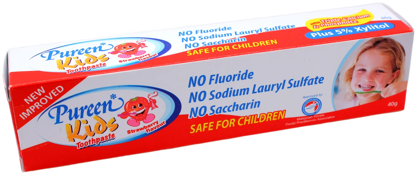 Pureen Kids Toothpaste Strawberry flavour box