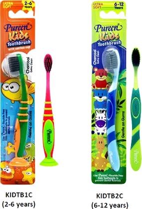 Pureen Kids Charcoal Toothbrush KIDTB1C and KIDTB2C