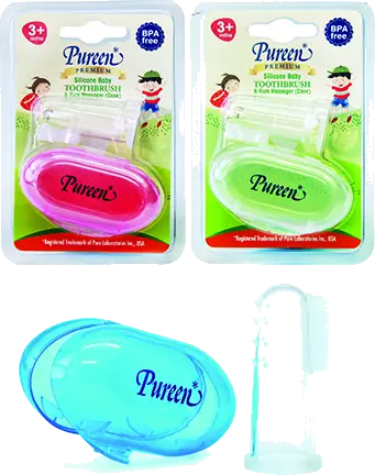 Pureen Premium Silicone Baby Toothbrush and Gum Massager with case