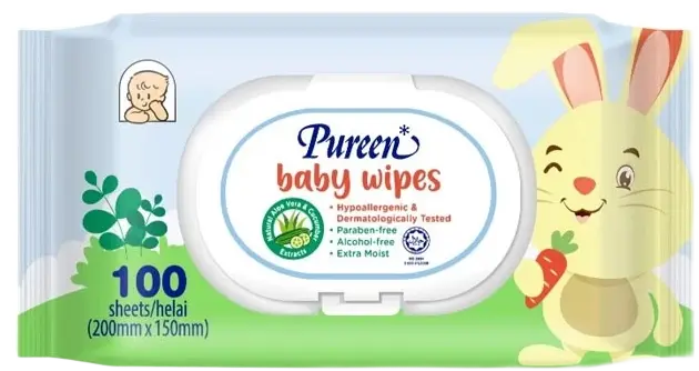 Pureen Baby Wipes with aloe vera and cucumber